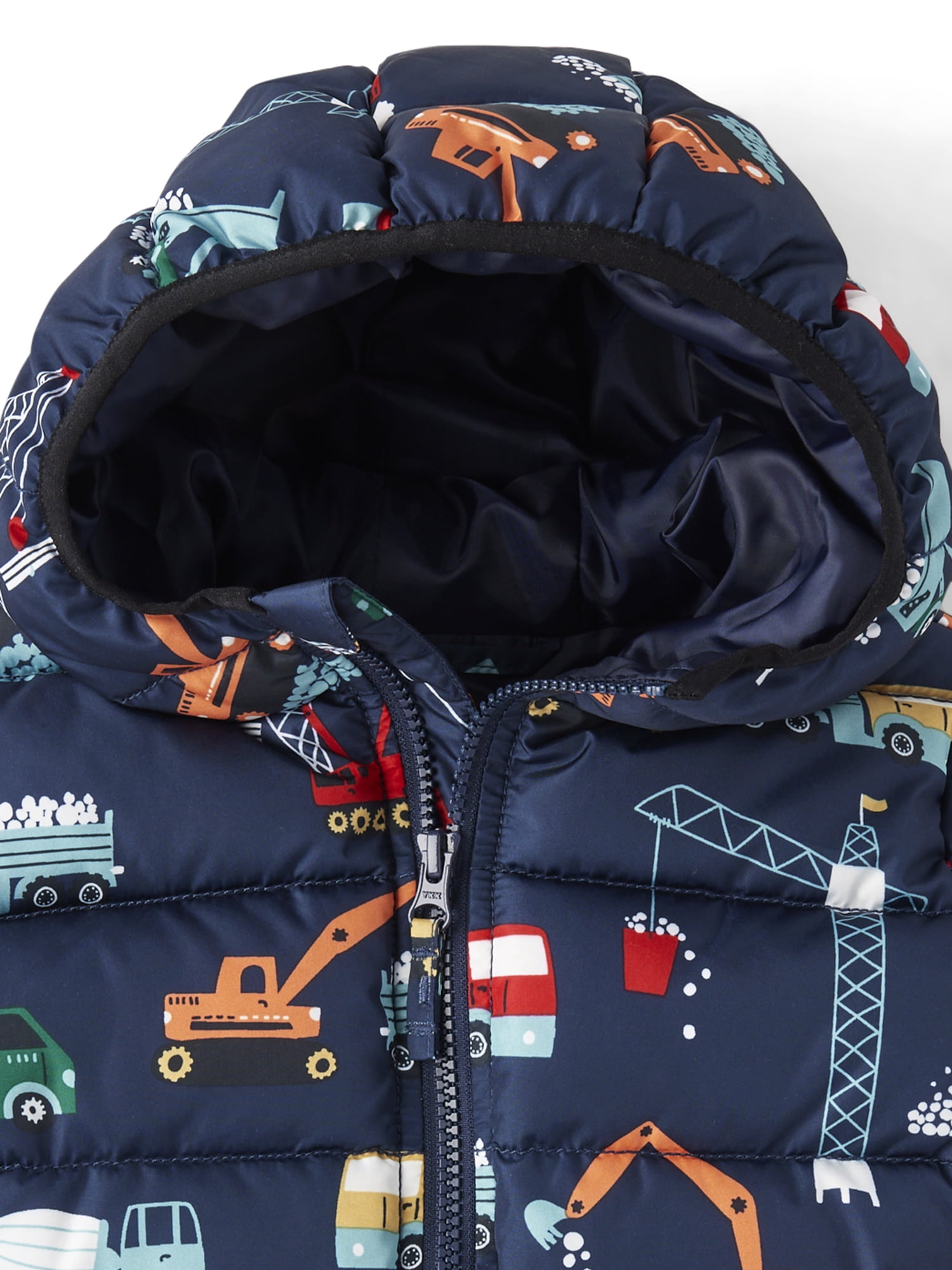 The Children's Place Toddler Boys Printed Hooded Zip-Up Puffer Jacket, Sizes 12M-5T