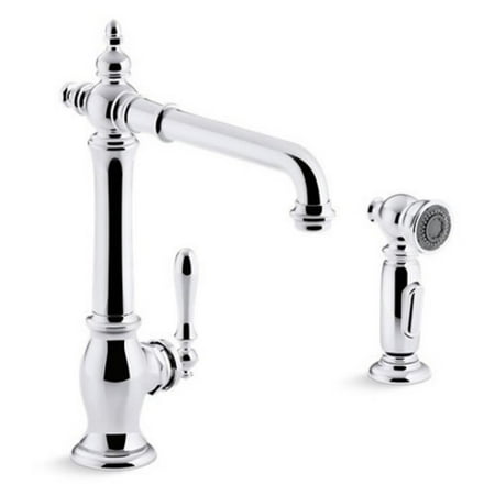 Photo 1 of (READ NOTES) Kohler Artifacts K99265 Dual Hole Victorian Kitchen Faucet with Matching Side Spray