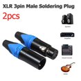 thumbnail image 4 of MesaSe 1 Pair XLR 3Pin Male Female DIY Audio Cable Connectors Solder Plug (Green), 4 of 8