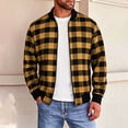 thumbnail image 2 of StSilkitty Mens Shirt Jacket Plaid Long Sleeve Full Zip up Jacket Coat with Pockets Lightweight Casual Shirts Coats, 2 of 8