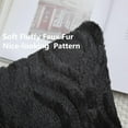 thumbnail image 3 of decorUhome Pack of 2 Throw Pillow Covers 22x22, Soft Plush Faux Wool Couch Pillow Covers, Black (Pillow Cover Only, No Inserts Included), 3 of 7