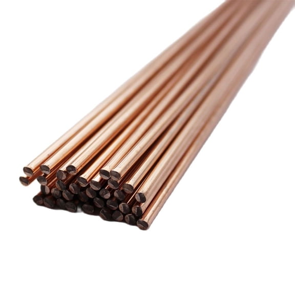 20in Copper Welding Rod, 10pcs Selffluxing Phosphor Copper Round Welding Brazing Rod Low Temperature Easy Melt Welding Consumables