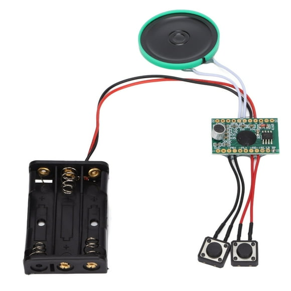 Módulo de sonido de 4 minutos con botón de control, música DIY, sonido, conversación, chip grabable para tarjetas de audio DIY, cajas de regalo de Navidad