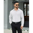 thumbnail image 3 of COOFANDY Button Down Shirt Men Stretch Long Sleeve Dress Shirts Wrinkle Free Business Casual Shirt for Men Formal Shirts, 3 of 7