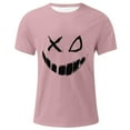 thumbnail image 4 of Men's Scary Graphic Tees, Trendy Smiling Face Short Sleeve Round Neck Tee Tops, Relaxed Fit Cool T-Shirt Shirts, 4 of 4