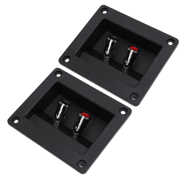 Terminal De Caja De Altavoz, Taza De Terminal De Caja De Subwoofer Conductividad Eléctrica Compacto 2 Piezas Cuadrado Para Automóvil RV Barco
