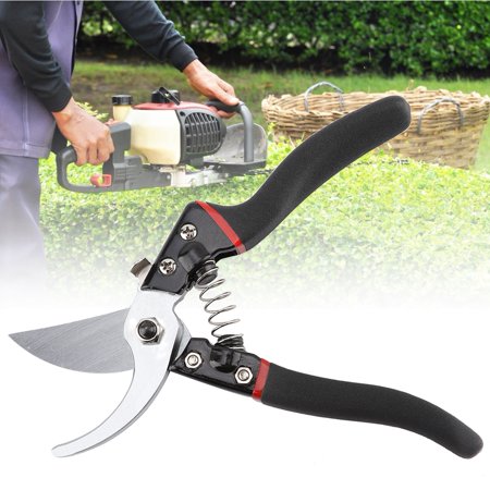 Delaman Garden Bypass Pruning Shears, 8" Gardening Pruner Scissors Clippers,Tree Trimmer, Black
