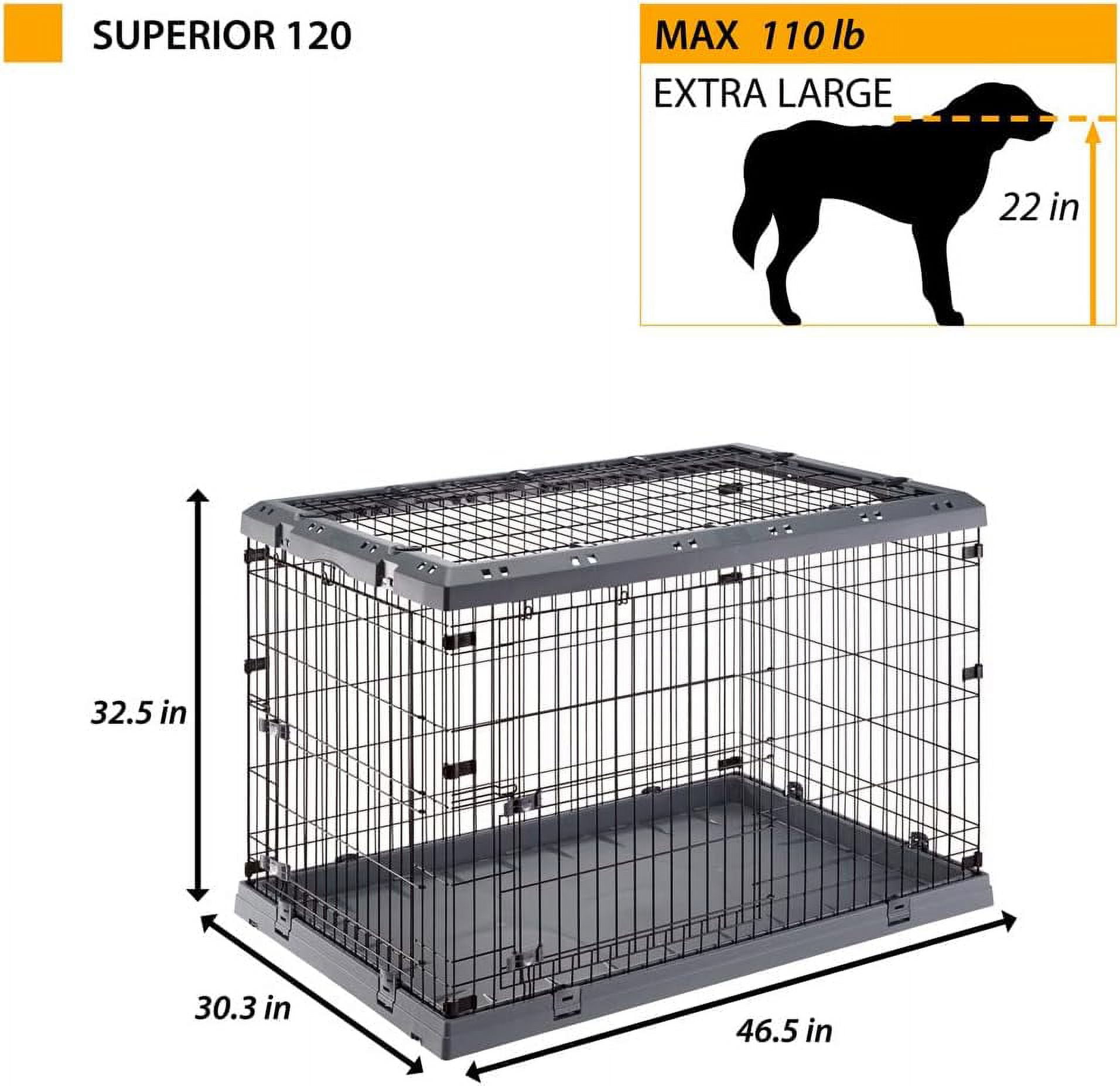 Superior Hybrid ECO 48-Inch Gray Dog Crate and Playpen