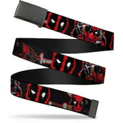 Buckle-Down mens Buckle-down Web - Deadpool 1.5 Wide Fits Up to 42 Pant Size Belt, Multicolor, 1.5 Wide Fits up 42 Pant Size US