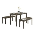 thumbnail image 2 of Castle Place Simple 3-Piece Wood Dining Table Set, Grey, 2 of 6