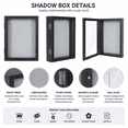 thumbnail image 3 of KAIWIN 8x10 Black Shadow Box Frame for Photos and Keepsakes,Home Office Display Case with Real Glass,Soft Linen Backing and Colorful Pins, 3 of 6
