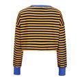 thumbnail image 5 of XuJwPNcy Women's Oversized Cropped Sweatshirts Long Sleeve Crew Neck Hooded Pullover Tops Fall Striped Printed Tops, 5 of 5