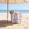 thumbnail image 6 of Dmlowu Tropical Print Mesh Beach Bag, Large Capacity Nylon Tote Bags with Multiple Pockets, Lightweight Personal Item Travel Bag for Pool Swim Vacation, 6 of 6
