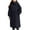 Black, variant on Homenesgenics Jackets for Women Plus Size 4Xl Long Sleeved Solid Color Hooded Jacket Black L