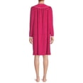 thumbnail image 3 of Lissome Women's and Women's Plus Long Sleeve Zip Front Diamond Fleece Breakfast Gown, 3 of 5