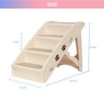 thumbnail image 2 of 4 Steps Folding Dog Stairs for Small Pets, Portable Pet Stairs Dog Steps Ramp Ladder with Non-Slip Pad and Safe Side Rail, 2 of 7