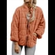 thumbnail image 2 of Chaquetas Acolchadas para Mujer, Informales, de Cuello Alto, Larga, Abrigos de Invierno Extragrandes con Cremallera Naranja M, 2 of 7