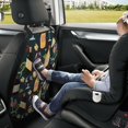 thumbnail image 5 of Wine Bottle Print No.9036 Mats Back Seat Protectors, Car Seat Protector Vehicle Organizers Waterproof Cover Back Seat Cover for Kids with 3 Storage Pockets 2 Pack, 5 of 5