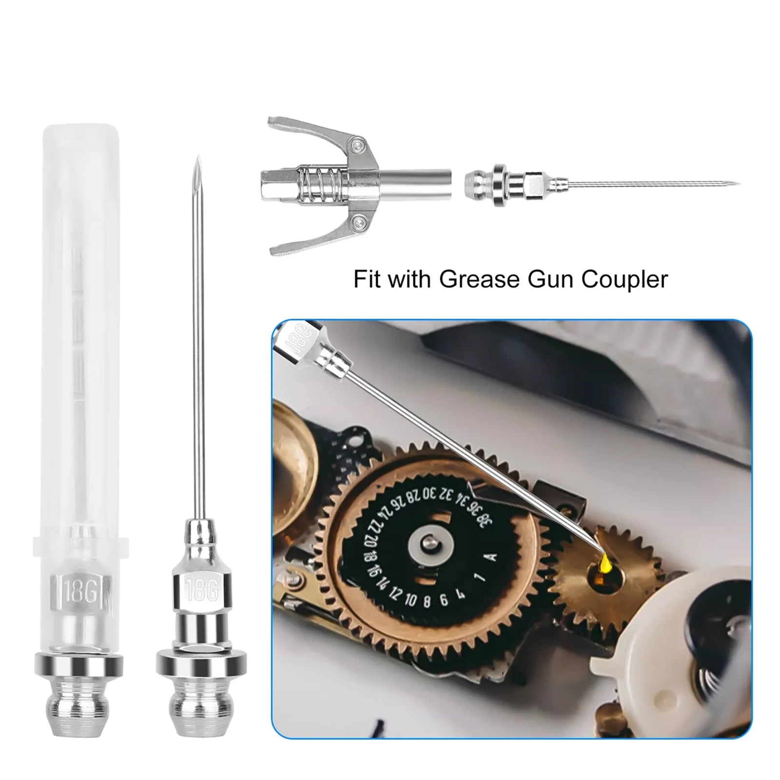 GUYUTING Versatile Steel Grease Needle Nozzles for Deep Hole Lubrication, Durable Material, Long-Lasting