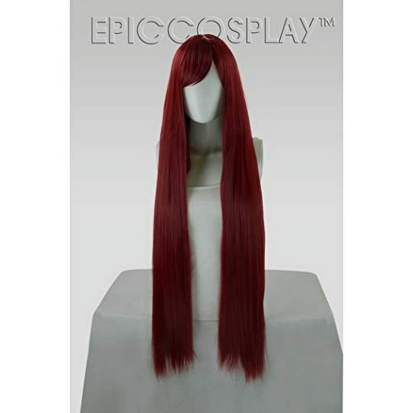 Epic Cosplay Persephone Burgundy Red Long Straight Wig 40 Inches (12Br)