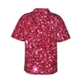 thumbnail image 3 of Fotbe Pink Glitter Hawaiian Shirt For Men Unisex Summer Beach Casual Short Sleeve Cotton Linen Button Down Shirts-Xx-Large, 3 of 9