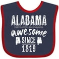 thumbnail image 3 of Inktastic Alabama Awesome Since 1819 Boys or Girls Baby Bib, 3 of 4