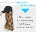thumbnail image 5 of Baseball Cap with Hair Extensions Wig Hat Hair Extensions Wavy Magic Paste Natural Wig Hair for Women Girls, 5 of 6