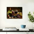 thumbnail image 4 of Nawypu  Kitchen Wall Art Grapes and Wine Picture Fresh Fruits Canvas Prints Retro Paintings for Kitchen Restaurant Dining Room Framed, 4 of 6