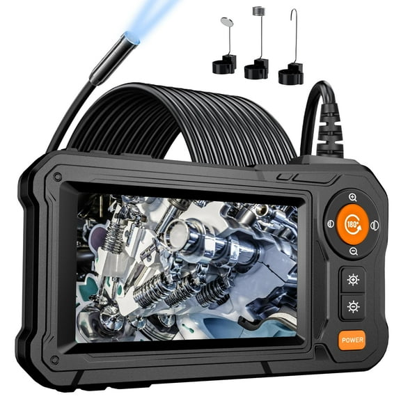 Daxiongmao Endoscope Camera with Light, HD 1080P Borescope Camera with 8 Adjustable LED Lights, IP67 Waterproof Inspection Camera Snake Camera with 16.5ft Semi-Rigid Cord, Cool Gadgets for Men