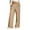 Khaki, variant on Swuxness Women Fleece Straight Leg Pants, Womens Fall Long Pants, Women's All Season Casual Solid Color Versatile Corduroy Elastic Waist Straight Leg Long Pants Brown, M