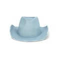 thumbnail image 2 of No Boundaries Cotton Distressed Denim Hat, Women's, One Size, Light Blue, 2 of 3