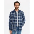 thumbnail image 2 of George Men's Double Pocket Flannel Shirt, 2 Pack, Sizes XS-3XLT, 2 of 8