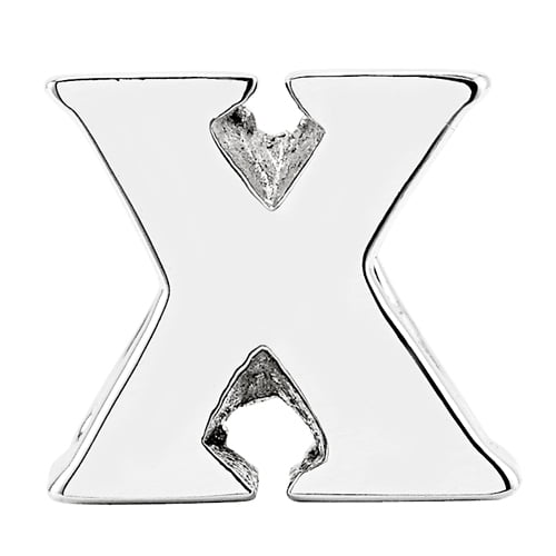 Reflection Beads Sterling Silver Reflections Letter X Bead
