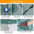 thumbnail image 5 of Foldable Bait Trap Fishing Net 8 Hole Portable Minnow Bait Net Trap with Nylon Mesh Steel Frame for Catching Live Bait Fish Crawfish Shrimp, 5 of 11