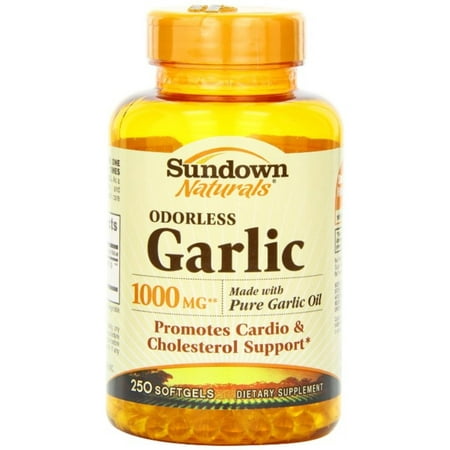 Sundown Naturals Ail Inodore 1000 mg gélules 250 ea (Paquet de 4)