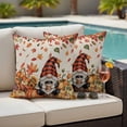thumbnail image 4 of Fall Gnomes Outdoor Waterproof Pillow Covers, Thanksgiving Pumpkins Autumn Maple Retro Floral Decorative Square Throw Pillowcase Sofa Cushion Sham for Patio/Couch/Chair, 24"x24" 2 Pack, 4 of 8