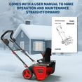 thumbnail image 2 of Towallmark 40V 20" Cordless Snow Blower, Brushless Motor 180° Rotating Chute Walkways Driveways Snow Thrower Blaster Dual LED Lights, Includes Dual-Port Fast Charger, 2 of 8