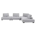 thumbnail image 3 of Modway Saunter Tufted Fabric Fabric 4-Piece Sectional Sofa in Light Gray, 3 of 10