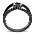 thumbnail image 4 of Womens Light Black Ring Anillo Para Mujer Stainless Steel Ring with Top Grade Crystal in Clear Thea, 4 of 4