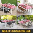 thumbnail image 5 of Valentine's Day Table Cloths for 5 Foot Rectangle Tables, Gnomes Roses Loves Romantic Watercolor Patio Waterproof Elastic Fitted Tablecloths, Washable Rectangular Table Cover for Camping, 5 of 8