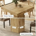 thumbnail image 4 of Tribesigns 39" Square Dining Table for 4, Farmhouse Small Kitchen Table for Dining Room, Natural, 4 of 7