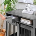 thumbnail image 5 of TABU 43" Dog Crate Furniture with Storage Drawers,Indoor Dog Kennel with Sliding Doors,Gray, 5 of 7
