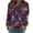 Purple, variant on SETOOFF Womens Loose Fit Long Sleeve Shirts, Crew Neck Halloween Pumpkin Bat Spider Print Pullover Sweatshirt Lightweight Tunic Tops Holiday Party Apparel for Dressy Casual Dailywear Fashion