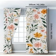 thumbnail image 6 of Floral Blackout Curtains, Boho Colorful Flowers Print Decor for Home Bedroom Living Room Grommet Window Darkening Drapes,A, 6 of 10