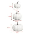 thumbnail image 3 of Pack of 12 Pieces White Artificial Pumpkins Fall Party Table Fireplace Decor Wreath Craft Harvest Pumpkins Thanksgiving Centerpieces, 3 of 8