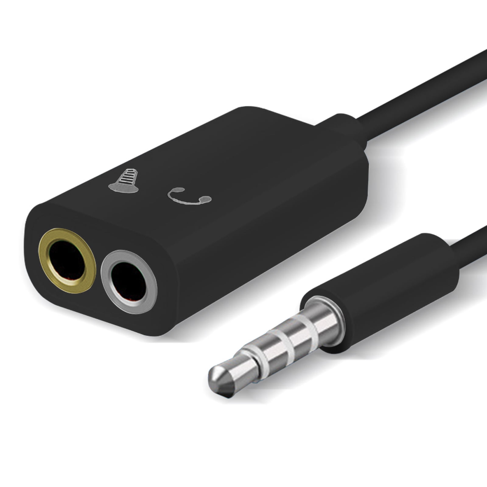 TSV Two Way 3 5mm Dual Headphone Jack Splitter AUX Stereo Earphone 