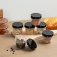 thumbnail image 3 of Novelinks 4 oz Airtight Jars with Black Lids Plastic Food Storage Canister Clear Kitchen Jar Containers for Candy, Cookie, Rice, Coffee Beans, Snacks, Spices,60 Pack, 3 of 9