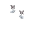 thumbnail image 2 of Delight Jewelry Silvertone Little Bird Initial - O - Silvertone Antiqued Butterfly Post Earrings, 2 of 4
