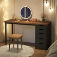 thumbnail image 5 of Tribesigns 47 inches Computer Desk with 5 Drawers, Modern Simple Laptop Desk Study Writing Table(1, Brown+Black), 5 of 5
