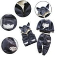 thumbnail image 7 of Esaierr Toddler Baby Boys Girls 3Pcs Sweatshirt Set Kids Double Fleece Sweatsuit+Fleece Sweatpants Outfits+Hooded Waistcoat Jacket for 1-5Y, 7 of 7